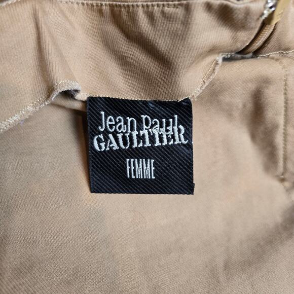 JEAN PAUL GAUTIER Femme Dress 10 Grommets Trim Beige Taupe - Picture 9 of 13